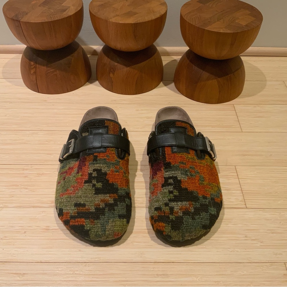 Men’s kilim slides/clogs